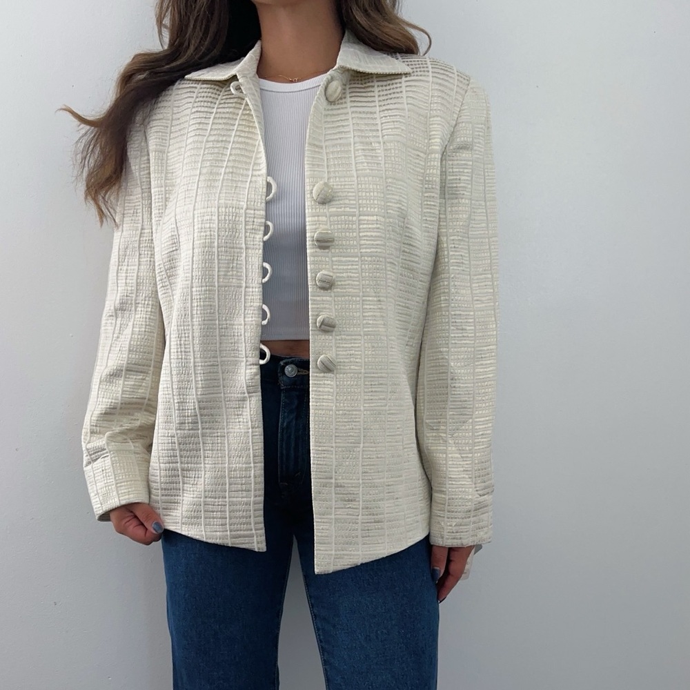 Dior Cream Textured Blazer